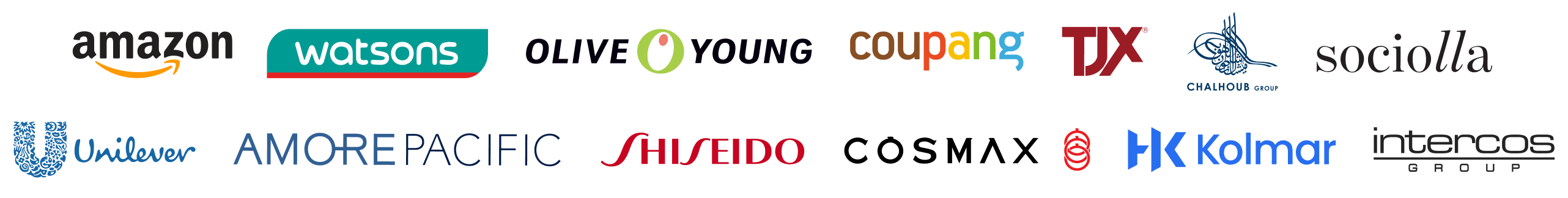 Logos of trusted partners and customers